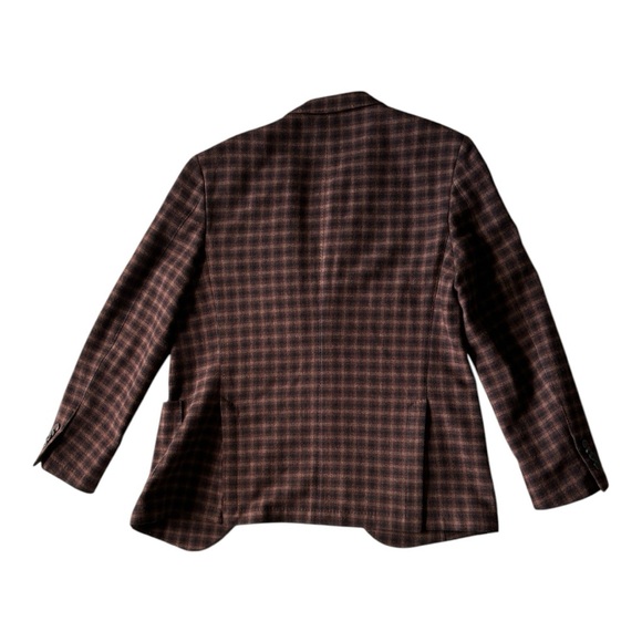 JKT  New York 100% wool men’s 2 button closure plaid blazer coat rn#98302 | 40R - Picture 6 of 16